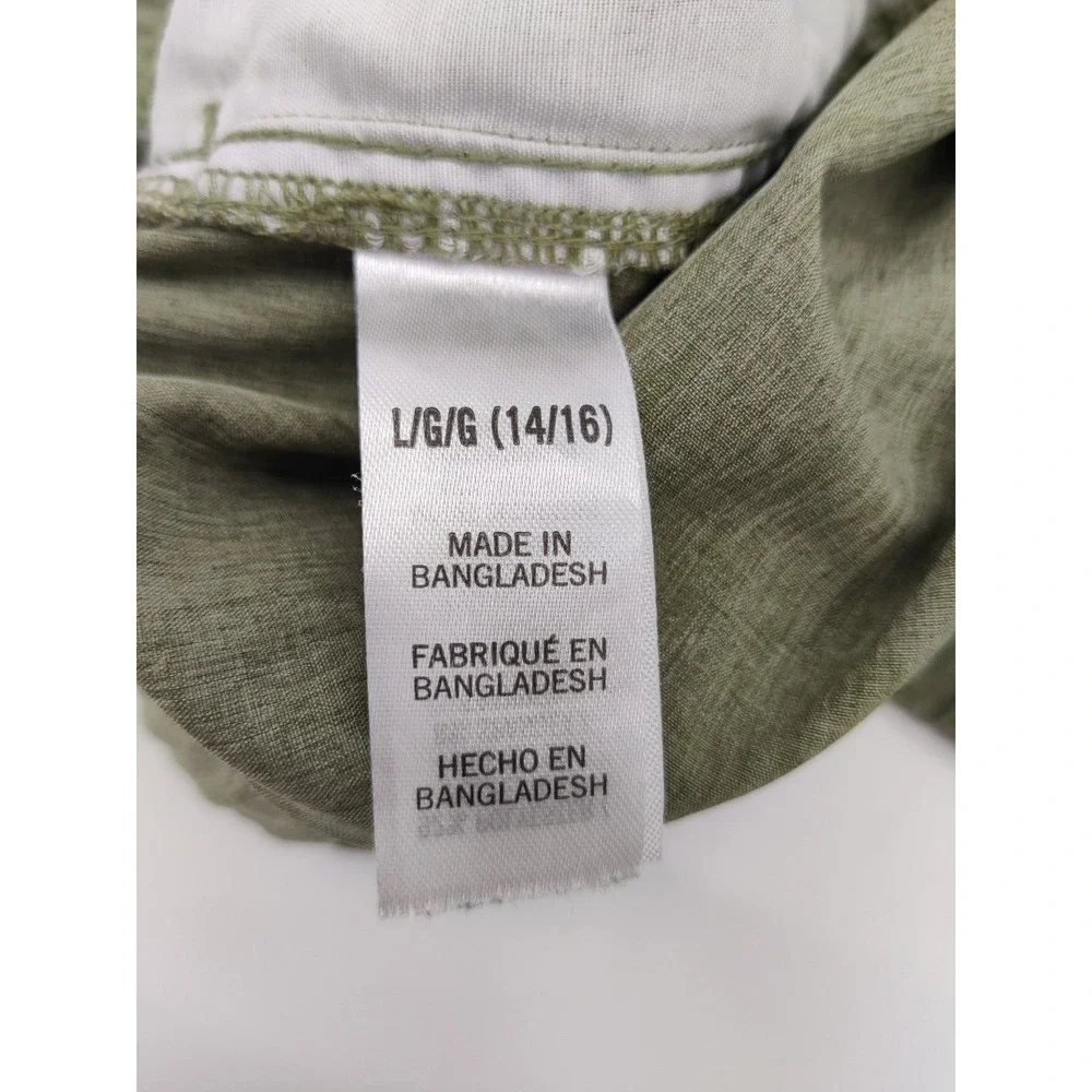 Lucky Brand Boys Shorts Olive‎ Green Elastic Waist Casual Size L 14/16